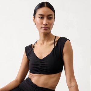 Athleta Black Strappy Crop Top